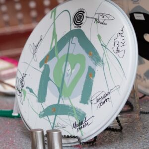 Drum-head-on-table