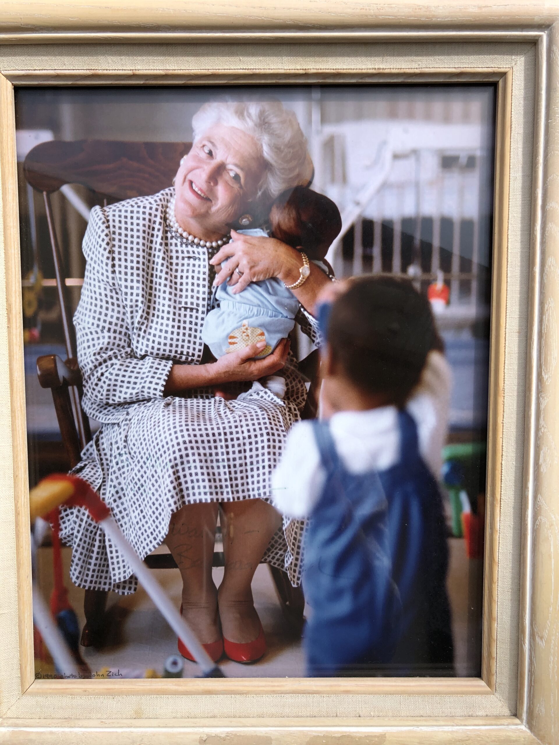 Barbara Bush 1990 Holding Baby